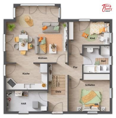Grundriss mit Winkel