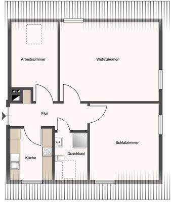 Kaulbachstraße 33, Whg. Nr. 6, 2. OG rechts, 2.5 Z