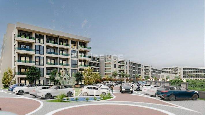 Properties in Complex with Pool Near the Sea in Tömük Mersin