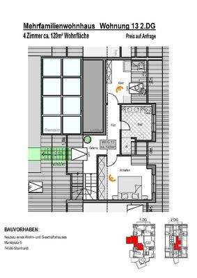 Wohnung Nr. 13 / 2. Dachgeschoss