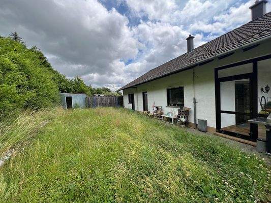 Rückansicht mit Garten