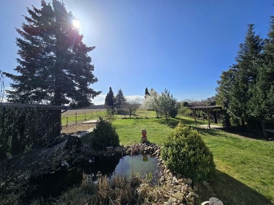 Blick in den Garten u.Feldern