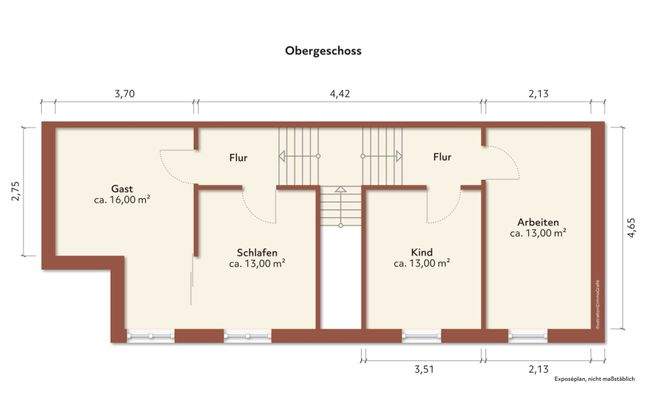 Obergeschoss unmöbliert