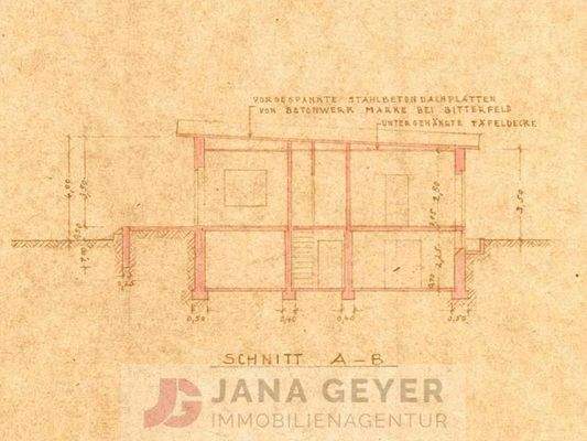 Grundriss Bungalow - Schnitt