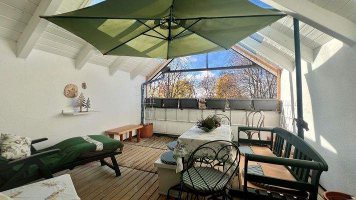 Loggia Dachgeschoss Richtung Süd-West