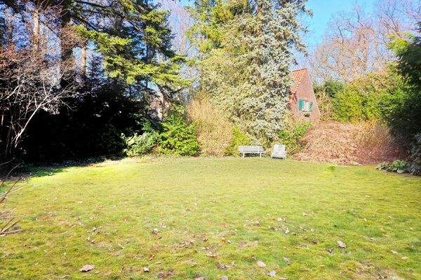 Die immergrüne Kulisse rahmt das Anwesen bestens ein