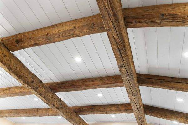 Antike Balken Wohnzimmer EG