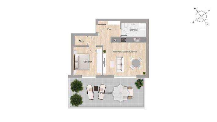 Grundriss 2-Zimmer-ETW