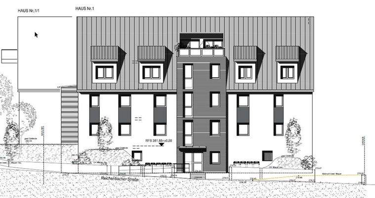 Ansicht Nord-Ost Haus 1