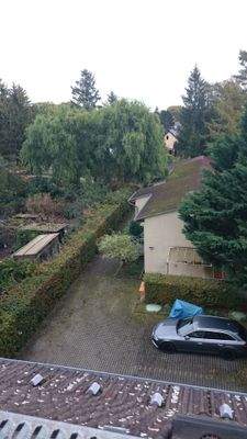 Blick auf Reihenhäuser