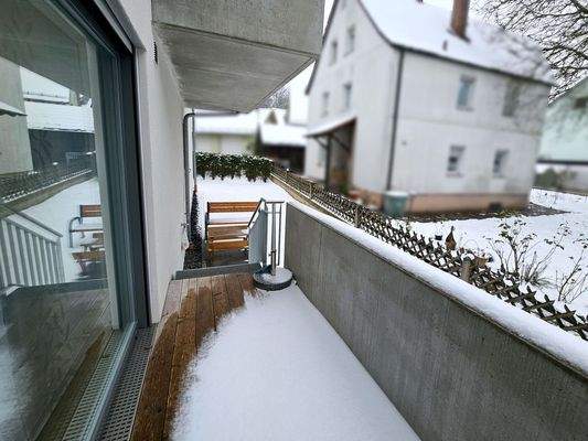 Balkon mit Zugang zum Garten 
