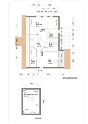 Grundriss DG und KG neu1