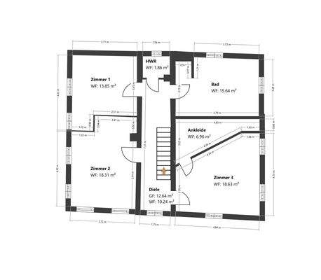 Grundriss Skizze 1.OG