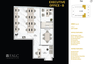 Grundriss B mittleres Büro