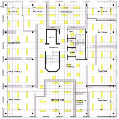 Akustikdecke u. Beleuchtung 