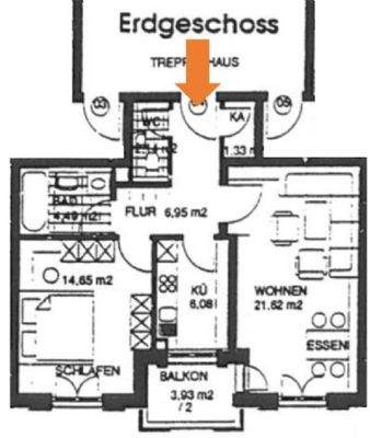 Grundriss Wohnung 4 - Hochparterre