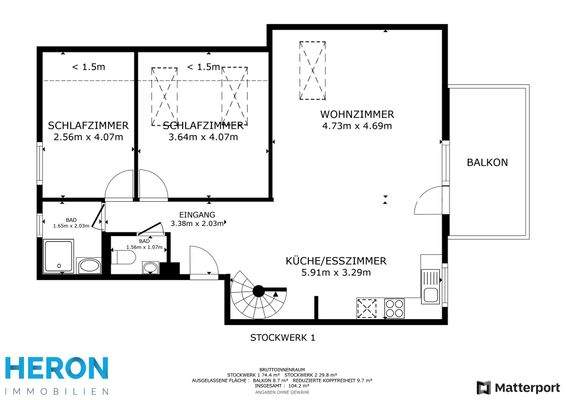 Grundriss Obergeschoss