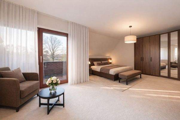 Schlafen virtuell möbliert