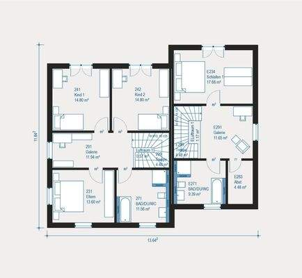 Familienfreundlicher Grundriss