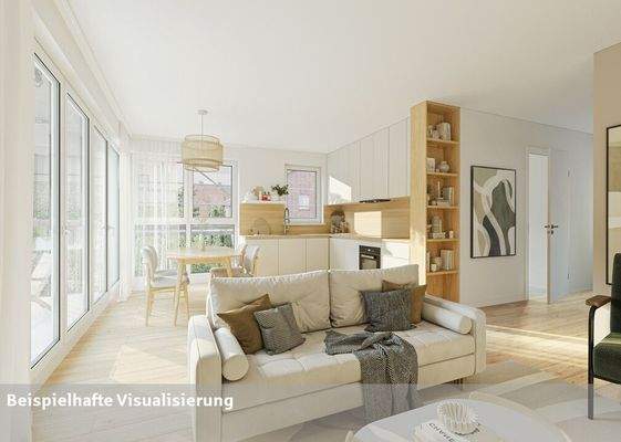 Visualisierung Ess- Wohnzimmer