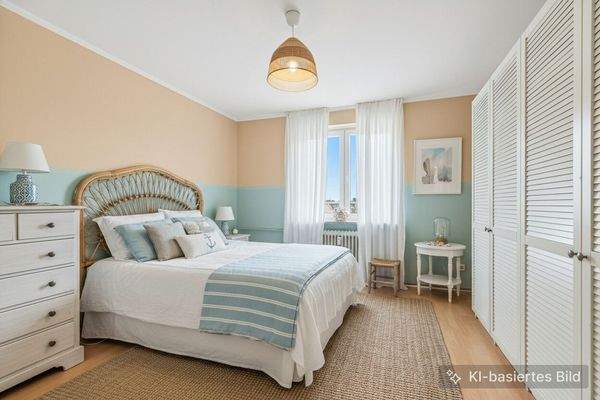 Schlafzimmer - Möblierungsidee (KI)