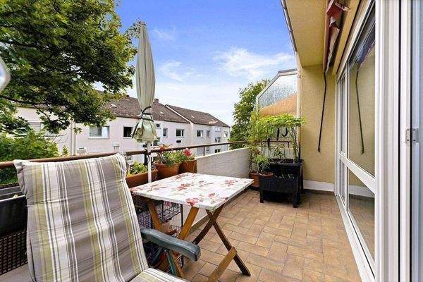 Blick auf/vom Balkon