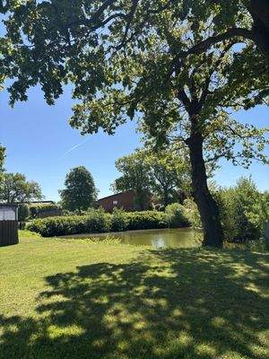 Löschteich vor dem Haus