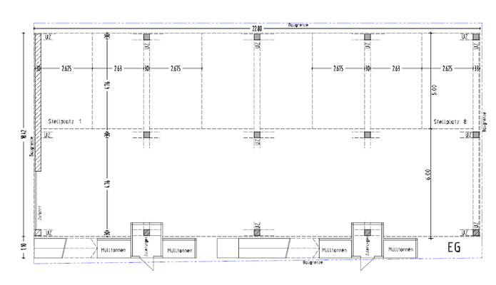 Kfz.-Stellplätze EG 1 - 8