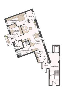 Grundriss 1. Obergeschoss