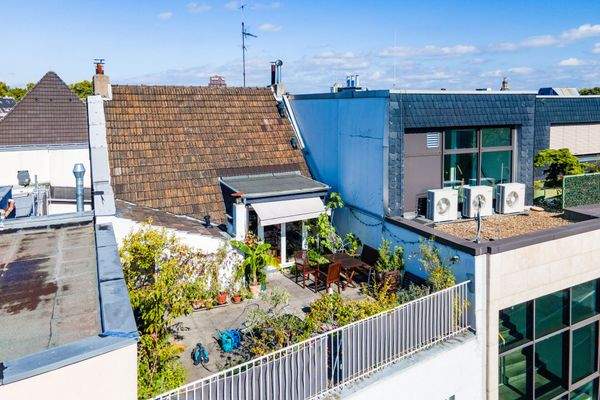 Luftaufnahme der Dachterrasse