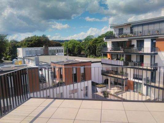 Westblick vom Balkon