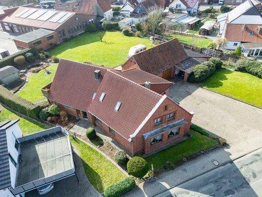 Luftbild Wohnhaus + Anbau + Garten 