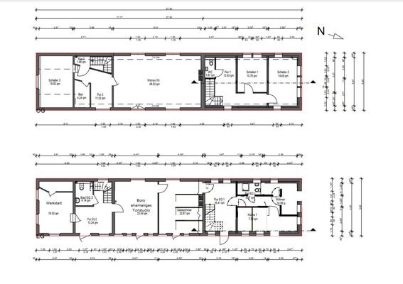 Grundriss Nebenhaus EG und OG