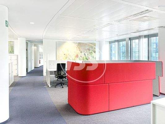 Musterbüro mit Pausenecke