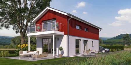 Hausidee_Living_Fertighaus_SUNSHINE_107_SD_Gartenansicht