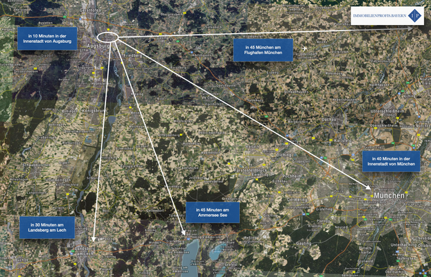 Lage St.-Anton-Siedlung Augsburg Umgebung