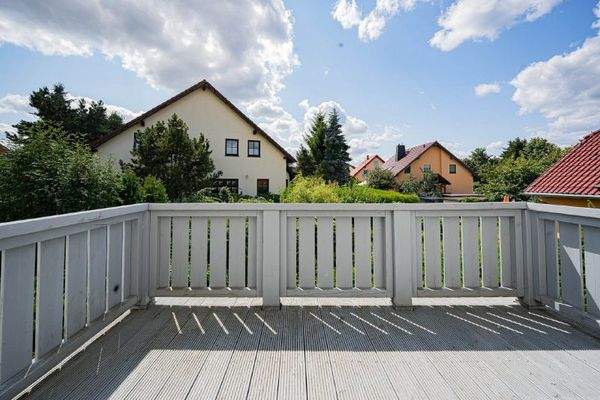 Blick vom Balkon im Dachgeschoss