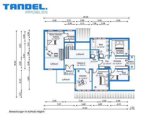 Grundriss Obergeschoss