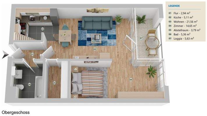 Grundriss Obergeschoss