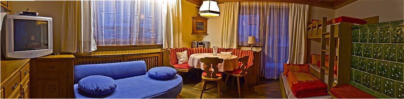 Wohnzimmer mit Etagenbett