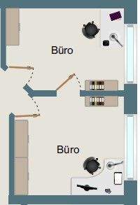 Grundriss Einzelbüros