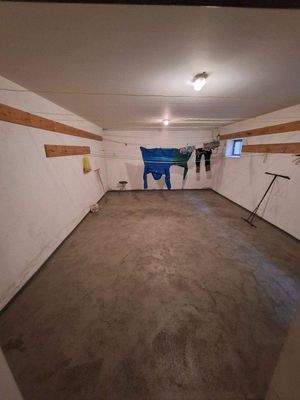 Wäschetrockenplatz im Keller