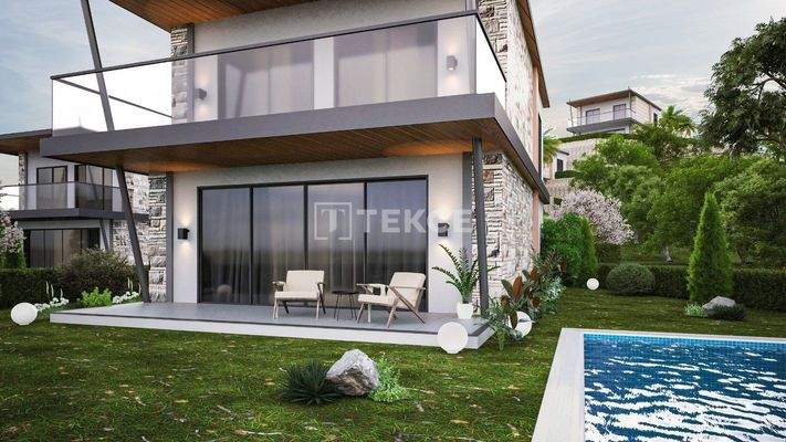 Detached Villas with Pools and Gardens in Konacık Bodrum