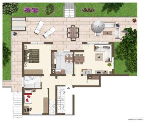 Grundriss 3-Zimmer-Wohnung