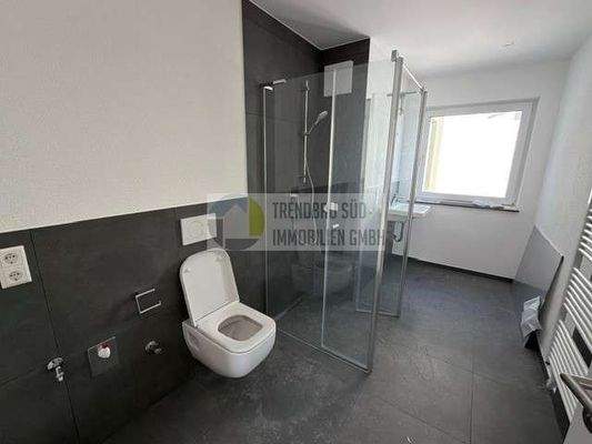 Ansicht Badezimmer im Bau