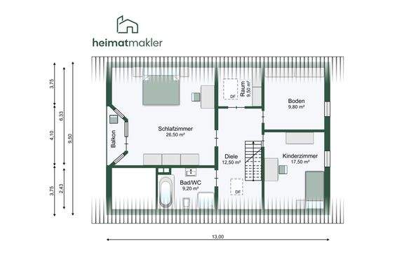 Grundriss Dachgeschoss