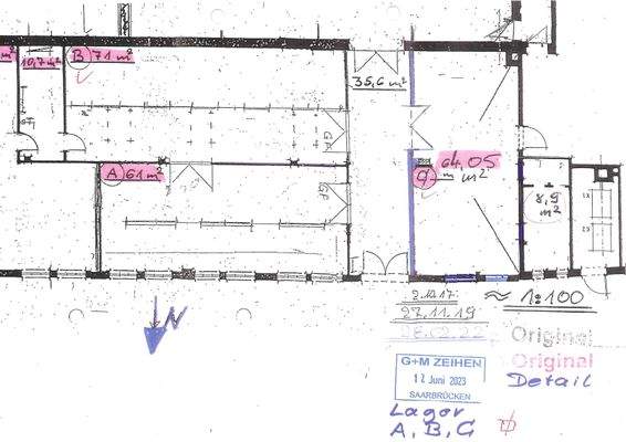 054 Fl ächen H 1 GRUNDRISS Lager A-B-C 25.01.2026.