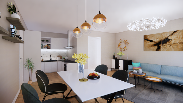 Wohnbeispiel W2,6,10 WZ, Küche