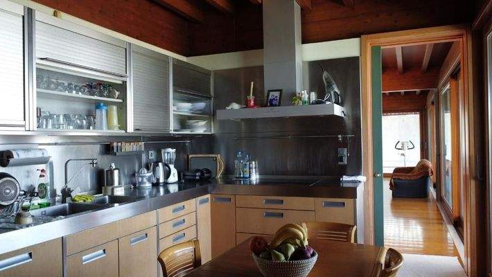 Kreta, Stalos: Luxuriöse Villa mit Meerblick in Strandnähe zu verkaufen