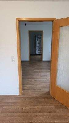 Blick vom Schlafzi bis in die Küche